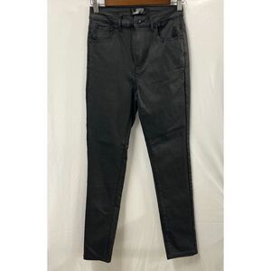 Monkey Ride NWOT Black Coated Skinny Jeans High Rise Waxed Size 5/27